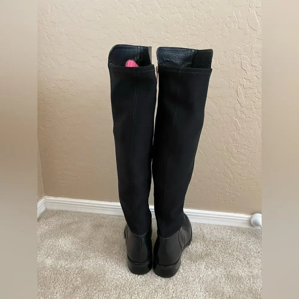 Michael‎ Kors Joanie Black Over the Knee Leather Stretch Boots